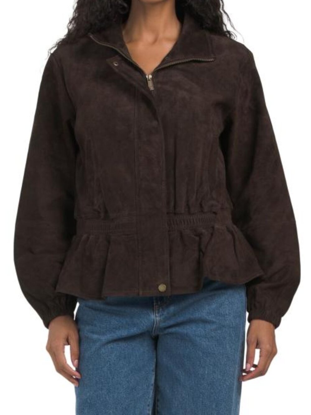 SCOTCH & SODA Suede Peplum Jacket